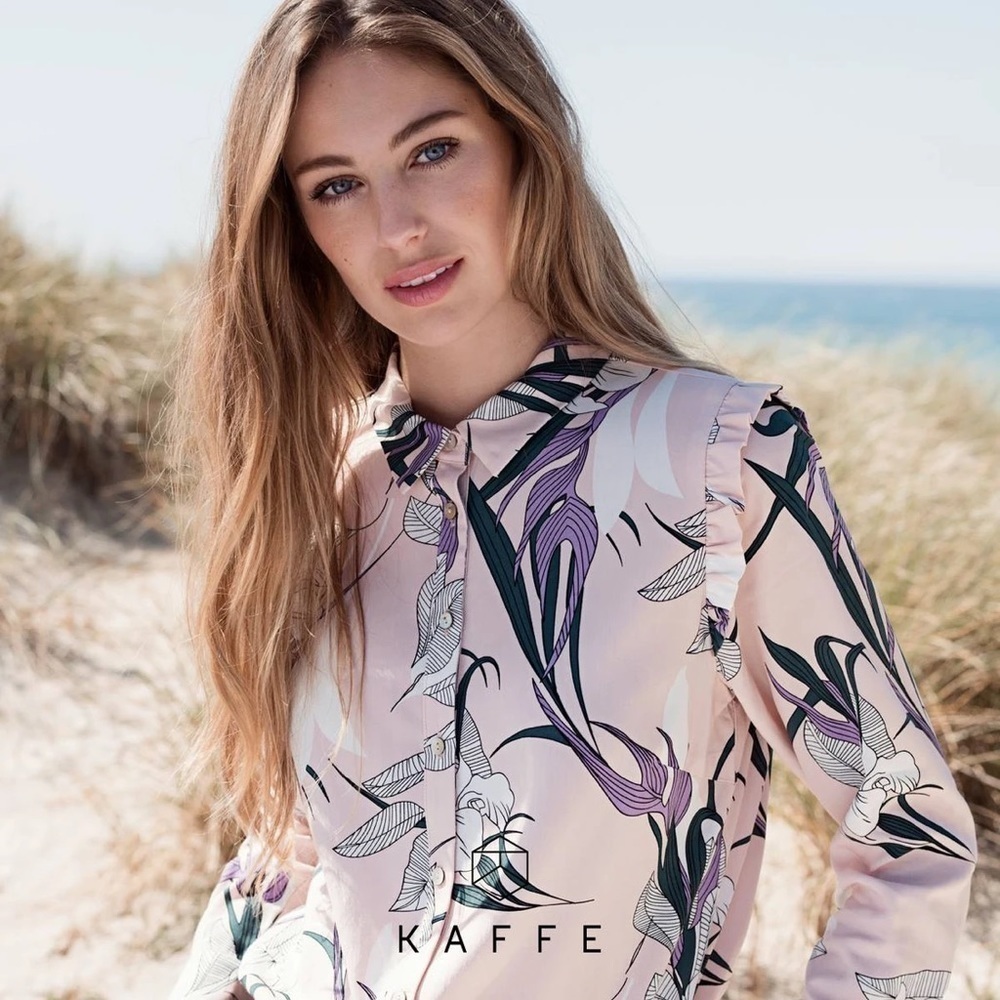 [Kaffe] Long Sleeved Blouse - Pink - 38
